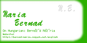maria bernad business card